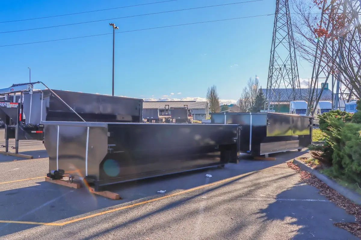 Roll-off dumpster ready for waste disposal at job site for Construction Dumpster Rental in El Sobrante